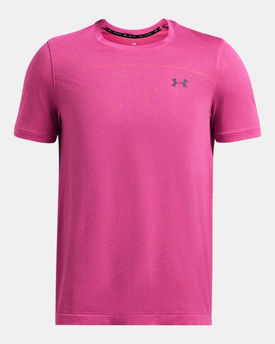Camiseta de manga corta UA Vanish Elite Seamless Wordmark para hombre, Pink, pdpMainDesktop image number 3